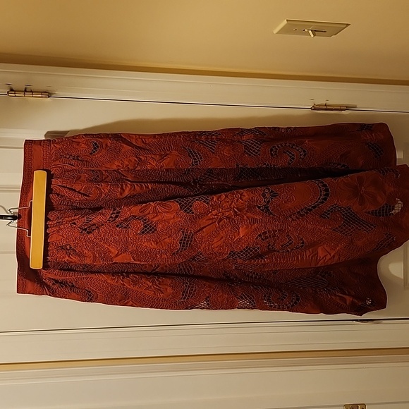 NWT Sézane Sophie Skirt brown (lace/embroidered) - Picture 6 of 12